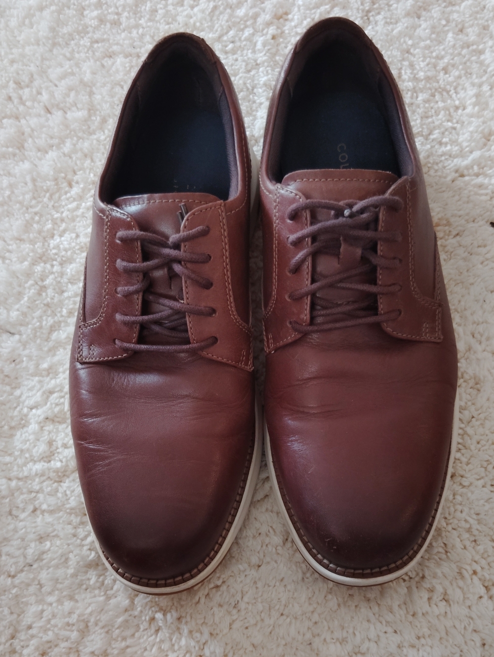 Cole Haan Men's Brown Leather Lace-Up Oxfords